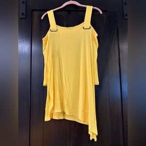 Yellow Open Shoulder Women's Top